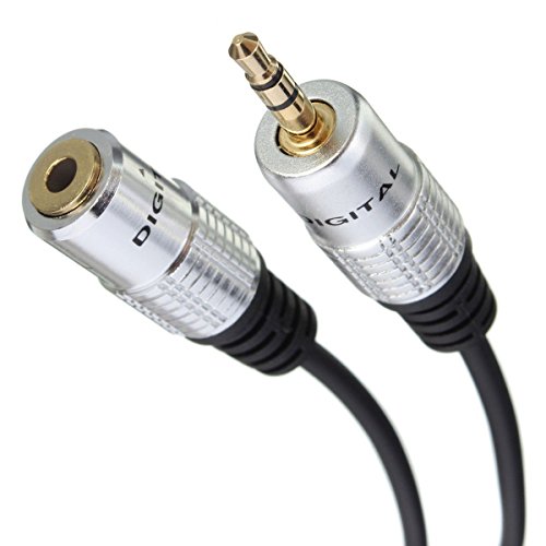 Cable extensor de auriculares estéreo Jack 3.5 mm 10FT miniatura 3