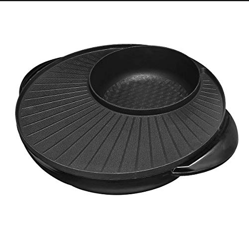 Image of 2 in 1 Multifunctional Electric BBQ Hotpot with Grill Pan