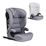 MS BabyWorld – BETA y ALPHA – Silla de coche Isofix Grupo 2/3 y alzador convertible | I-Size R129 | Universal | 15-36 kg | 100-150 cm | Cinturón de seguridad | Para bebés y niños (Beta/Gris)