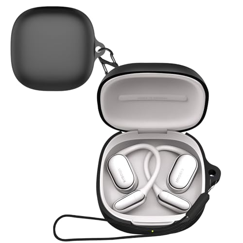 For Xiaomi Open buds pro �P�[�X �J�o�[�yHNWEIWEI�z �i�J���r�i�t��+�X�g���b�v�t�� �j �V���R�� �֗� �J���r�i�t ���s �y�ʏ��^ �����[�d�\ Xiaomi Open buds pro �p �P�[�X �J�o�[�i�u���b�N�j
