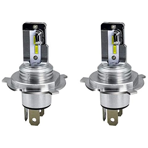 weiXuan H4 Led Headlight Bulb, Hi/Lo Beam 9003/HB2/H19 Car Headlights, Motor High Low Beam All-in-One Conversion Kit, 2 Pcs (H4 2 Pcs) Cover