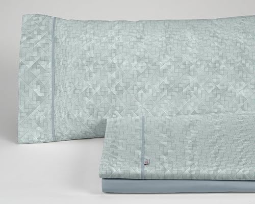 Ensemble de draps Iber bleu 3 pièces pour grand lit de 150cm - 2
