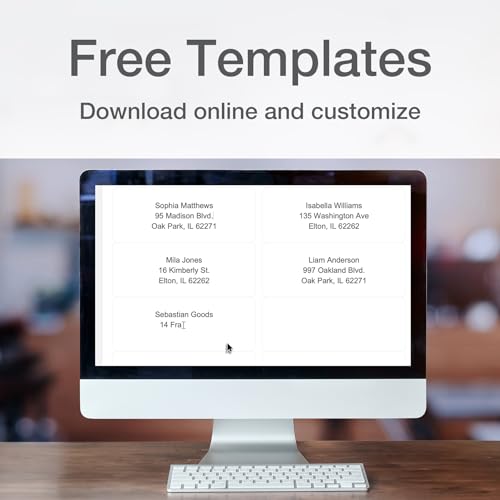 Redi-Tag Address Labels, 750 Blank (25 Sheets of 30), 1\" x 2.625\", for Inkjet Printers Only, Free Online Templates (1009571) - Thumbnail 4