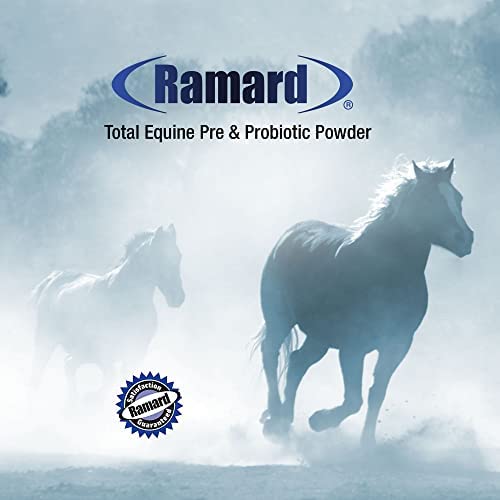 Ramard Total Prebiotic And Probiotic Equine Powder — Digestive Health Supplement For Foals And Adult Horses — Probiotics For A Healthy Gut — Made With Natural Ingredients — 8.5 Oz Jar #TOP6