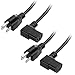 Cable Matters 2-Pack 16 AWG Right Angle Power Cord (Power Cable) 6 Feet (NEMA 5-15P to Angled IEC C13)