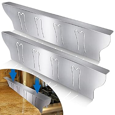 AMAZON - Stove Gap Covers – Stainless Steel, Kitchen Stove Counter Gap Cover Range Filler Heat Resistant & Easy to Clean Gap Filler, Gaps Between Oven Kitchen and Counter Trim Kit for Stove Countertop (23.5in)