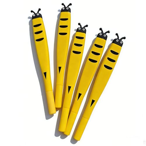 15 pzas Bolígrafo gel insecto abeja amarillo miniatura 1