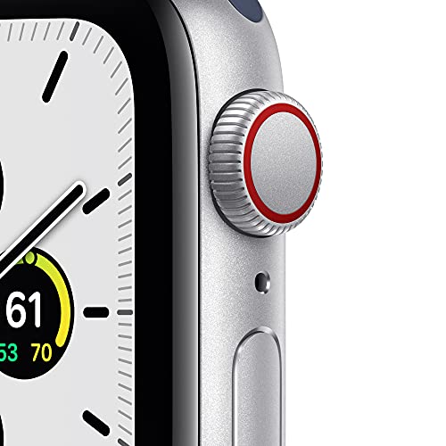 Image of Apple Watch SE (Gen 1) [GPS + Cellular 40mm] Smart Watch w /Silver Aluminium Case with Abyss Blue /Moss Green Sport Loop. Fitness & Activity Tracker, Heart Rate Monitor, Retina Display, Water Resistant