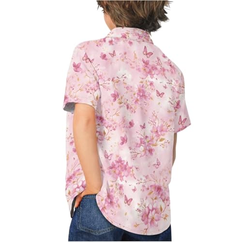 Kids Hawaiian Shirt Boys Short Sleeve Summer Beach Casual Printed Button Down Shirts4