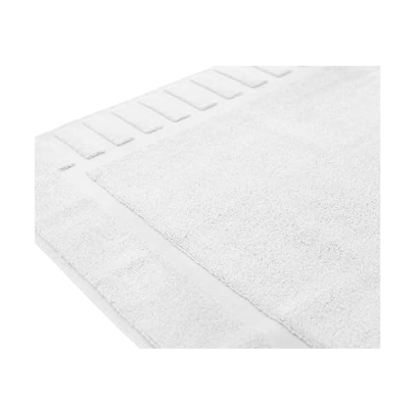 White Classic Luxury Bath Mat Floor Towel Set Absorbent Cotton Hotel