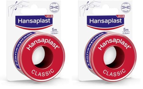 Hansaplast CLASSIC Cerotto su Rocchetto per il Fissaggio di Bende e Compresse, in Tessuto, 1 Confezione da 10m x 2.5 cm