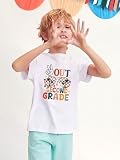YZMI 2nd Grade Graduation Shirt Boys Girls Peace Out Second Grade Tshirt Class of 2025 Graduation Gifts for Kids White