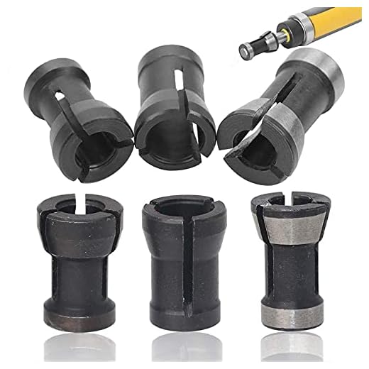 6 stycken spänntång adapter rakslip reservhylsa 6 mm 6,35 mm 8 mm adapter för fräs HSS spänntång utan spännmutter fjädertång set för rakslip skärning graveringsmaskin