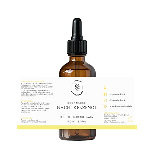 Foto von Kräuterland Bio Nachtkerzenöl 100ml kaltgepresstes naturreines Hautöl