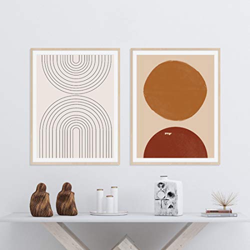 Impression sur toile géométrique pour raviver un mur de salon vide - 2