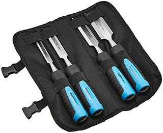 AmazonBasics 4-Piece Wood Chisel Set - 1/2-Inch to 1-1/4-Inch