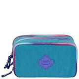 Estojo Especial 3 Compartimentos Degradê Azul Caribe