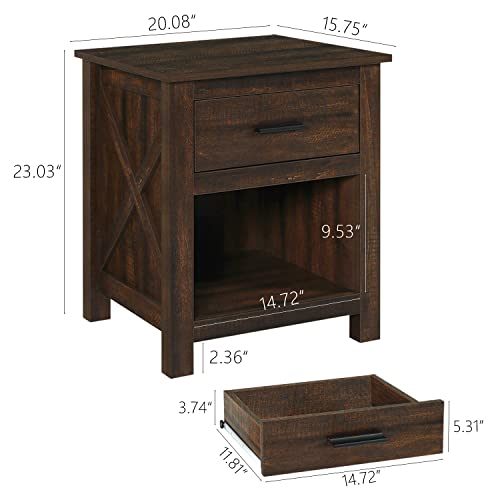 Ltmeuty Wooden Bedroom Set - 3 Pieces Dresser And Night Stands With Drawers, Bedroom Storage Chest Of Drawers, Farmhouse Style Bedroom Furniture, Brown #TOP7