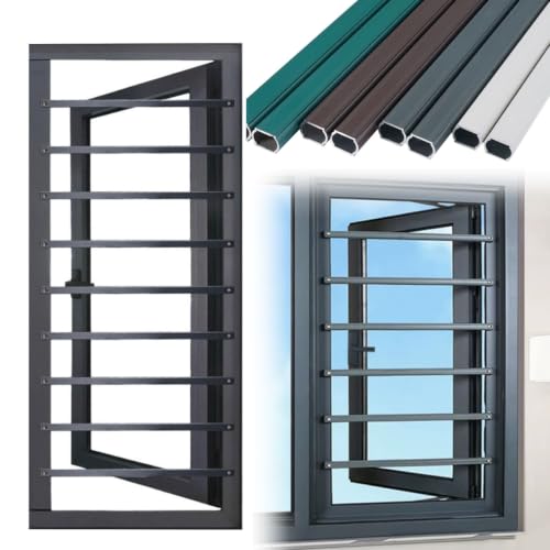 Red de seguridad para ventanas con tiras de protección ajustables de 50cm color verde, 3 piezas 2