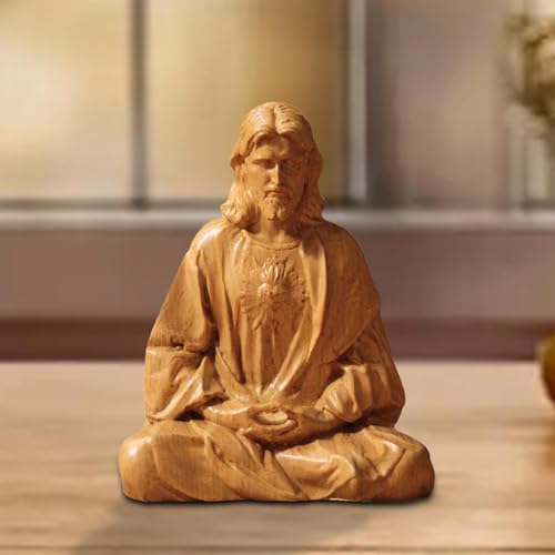 Estatua Jesús Meditando Decoración Religiosa 10 cm miniatura 4