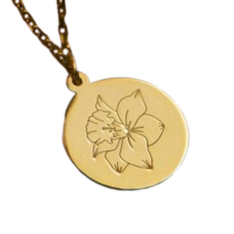Collier pendentif gravé LKBEADS argent plaqué or, cadeau fait main