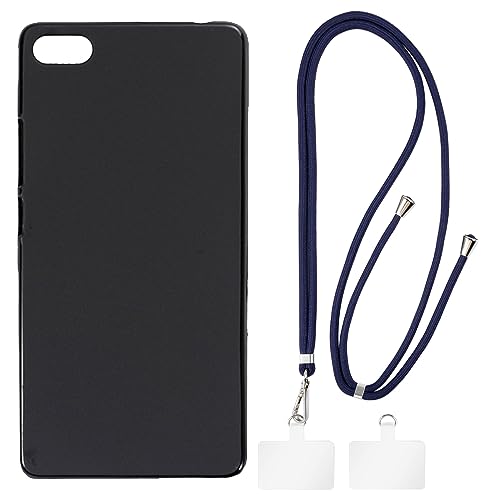 Shantime Hülle & Crossbody-Trageriemen-Set Kompatibel mit ZTE Nubia Z9 Max Handyhülle & Verstellbarem Halsband mit Metallschnallen & 2 Aufklebern(Blaues)