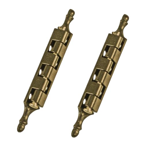 Amig - Bisagra Desmontable - Decorativa con Remate - Fabricada en Zamak - Color Cuero - Con Estilo Clásico Rústico Antiguo - Para Puertas Abatibles de Armarios y Otros Muebles - Medidas: 95 x 9 mm