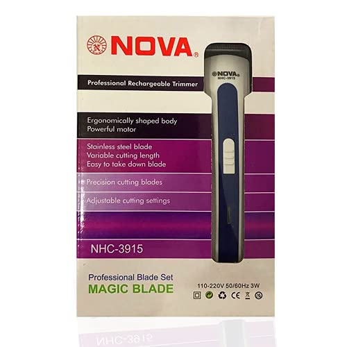 Barbeador Elétrico Nova Perna Barba Recarregável cor Azul