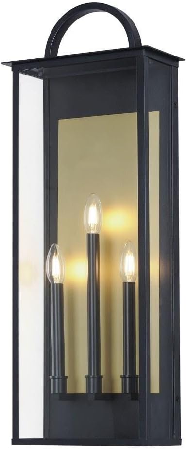 Maxim Lighting Manchester 3-Light Wall Sconce | Black Aluminum Finish | Clear Glass Shade | Transitional Indoor Light Fixture | Ideal for Hallways, Bedrooms & Bathrooms | 30758CLBK