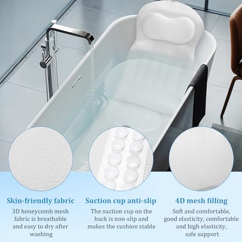 Tapis de bain avec coussin ergonomique corps complet 131x38cm - 5
