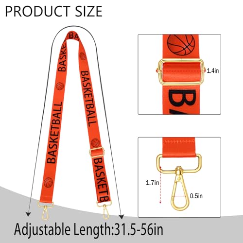 Image of NVENF Game Day Purse Strap Replacement Baseball Basketball Soccer Golf Crossbody Shoulder Bag Straps for Stadium Clear Purse (Style B)