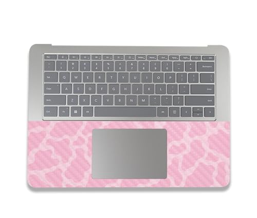 Image of MightySkins Carbon Fiber Skin Compatible With Microsoft Surface Laptop Studio 2 (2023) Full Wrap Kit - Pink Giraffe | Protective, Durable Textured Carbon Fiber Finish | Easy To Apply | Made in the USA
