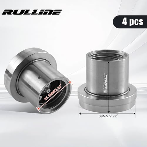 RULLINE 4PCS 2.717" Stainless Steel Boat Trailer Bearing Protector Trailer Bearing Dust Cap Trailer Wheel Bearing Bars Cover Bearing Protectors 2.717" by RULLINE - Image 2