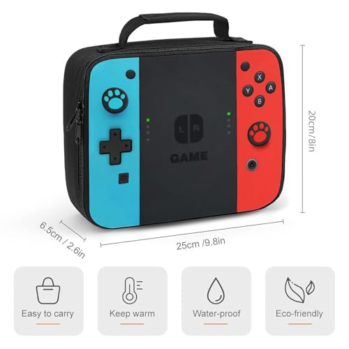 Jiraikei JIRAIKEI001 Insulated Lunch Box For Boys Girls, Game Lunch Bag For Work Office Travel Picnic Hiking Beach, Waterproof Leakproof Portable Fits Most Lunch Bento Boxes thumb #1