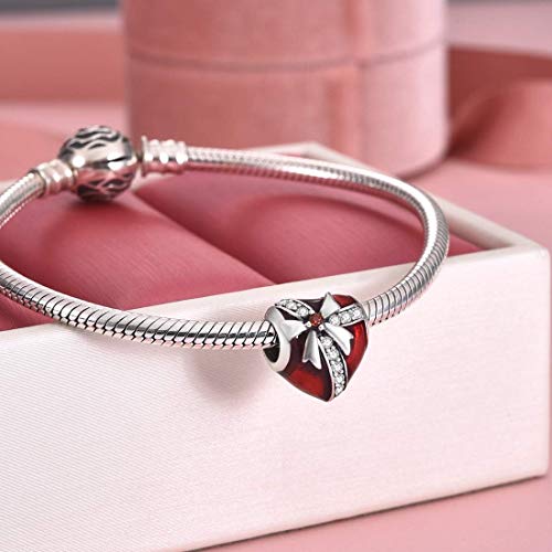 Jiayiqi Christmas Charm Fit Pandora Charms Bracelets Love Heart Charms 925 Sterling Silver Charms For Women Christmas Mother's Day Birthday Valentine's Day Gift #TOP2