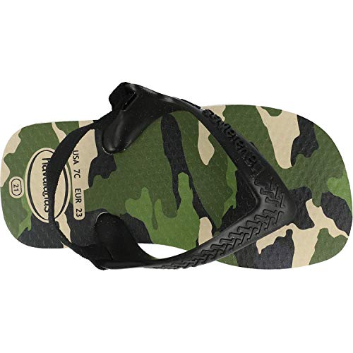 Chinelo Chic, Havaianas, Bebê Unissex, Bege Palha/Preto, 20