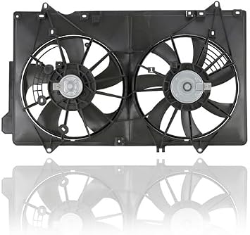 Dual Radiator and Condenser Fan Assembly - Compatible/Replacement for 17-23 Mazda CX-5 4Cy/2.5L-Only With Brushless Motor - PYFV15025