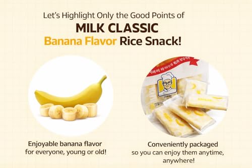 Milk Rice Snack Variety Pack – 3 Flavors (Milk, Banana & Cheese), Non-Fried Crispy Korean Rice Snack, Individually Wrapped Kids School Snack, Melt-in-the-Mouth Rice Crackers - image 5
