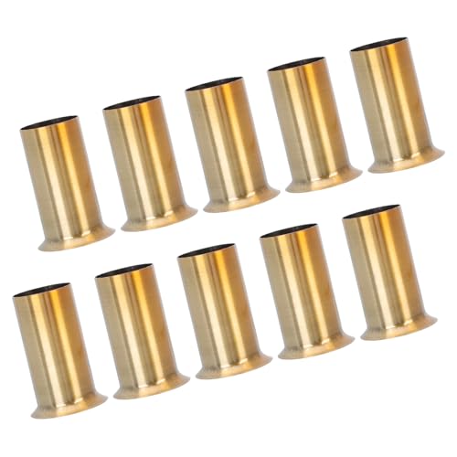 Image of MALUGOGO 10Pcs 30X50Mm Iron Candle Chandelier Flanging Sleeves, Crystal Chandelier Lamp Holder Tubes, Antique Brass Lighting Accessories for Ceiling Fixtures