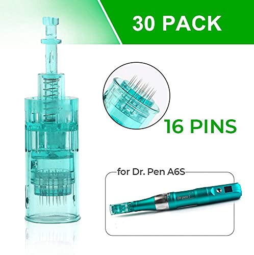 Igła do wkładów Dr. Pen A6S 30 sztuk bagnet jednorazowego użytku i rzucania długopis Microneedle części zamienne,16pin