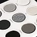 ecofavor Black Smoky Eye shadow Palette, DE’LANCI PANDA 9 Colors True Black Dark Grey Smokey Goth Makeup Pallet, 9 Soft Matte Shimmer High Pigmented Basic Black White Gray Shade for Halloween