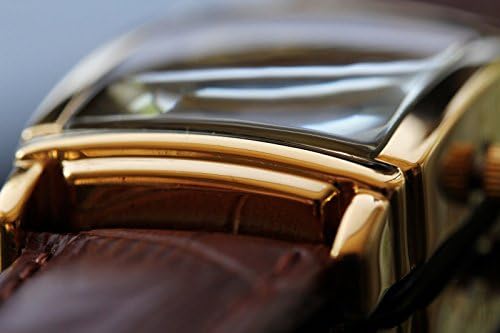 ERIKSEN Womens Vintage Retro Rectangular Gold Analog Quartz Dress Watch LG