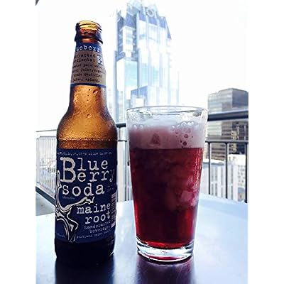 Maine Root Hand Crafted Blueberry Soda, 12 fl oz (24 Glass Bottles)
