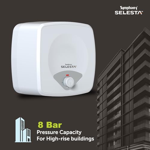 Image of Symphony SELESTA Geyser 10 Litre Storage Water Heater | BEE 5 star Rating Energy Efficient | 2KW Heating Element | Titanium Pro Glassline Tank|Warranty: 7 Yr Tank, 3 Yr Heating element, 2 Yr Product.