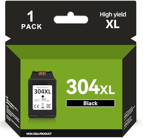 Inkwood Reanufacturées 304XL Cartouche Encre pour HP 304 XL Noir pour