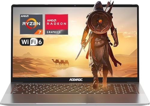 ACEMAGIC 16,1" 2025 Portátil Ryzen 7 5825U,hasta 4,5 GHz Carcasa Metálica Ordenador Portatil 16GB RAM NVME 512GB SSD,Tastiera Retroilluminata,Gráficos Radeon RX Vega 8,WiFi 6,BT5.2,Laptop Global Recycled Standard Global Recycled Standard Global Recycled Standard