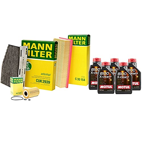 Replacement 5L 8100 X-CLEAN 5W-30 Oil Filter Service kit Mechanics Choice for VW Passat 2.0 TDI