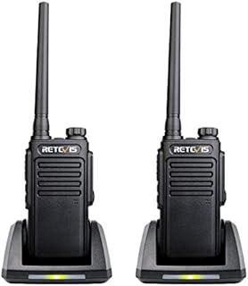 Retevis RT647 Waterproof Walkie Talkies IP67, Portable Two Way Radio Long Range, License-Free Radio, Handsfree Walkie Talkie Fishing Kayak Camping(2Pcs,Black)