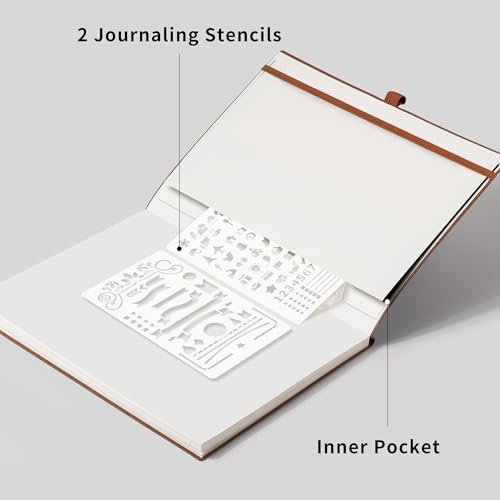 Cuaderno punteado antitranspaso RETTACY A4 marrón para evitar manchas de tinta 6