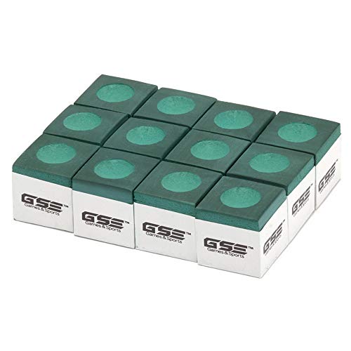 GSE Games & Sports Expert 12-Pack of Billiard/Pool Cue Chalks (5 Colors Available)